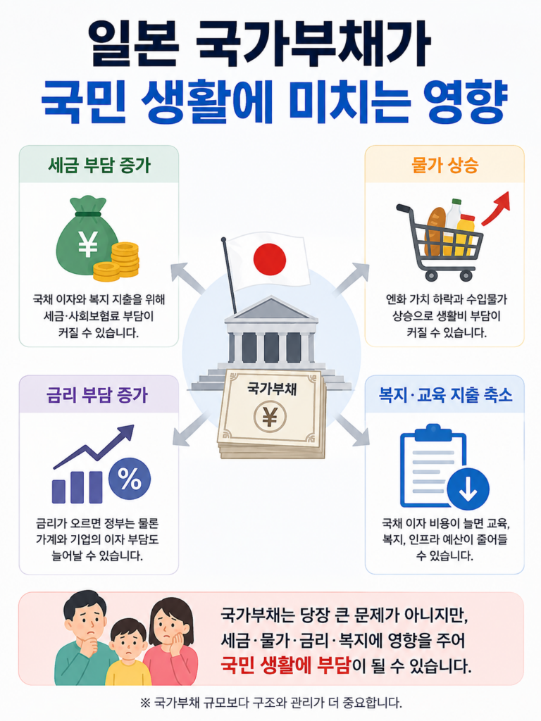 일본 국가부채가 국민 생활에 미치는 영향
