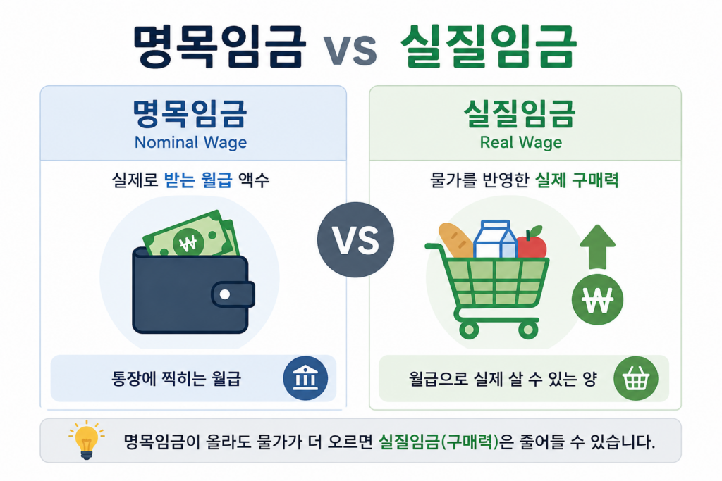 실질 임금 명목 임금