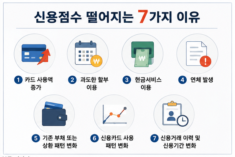 신용점수 왜 떨어졌을까