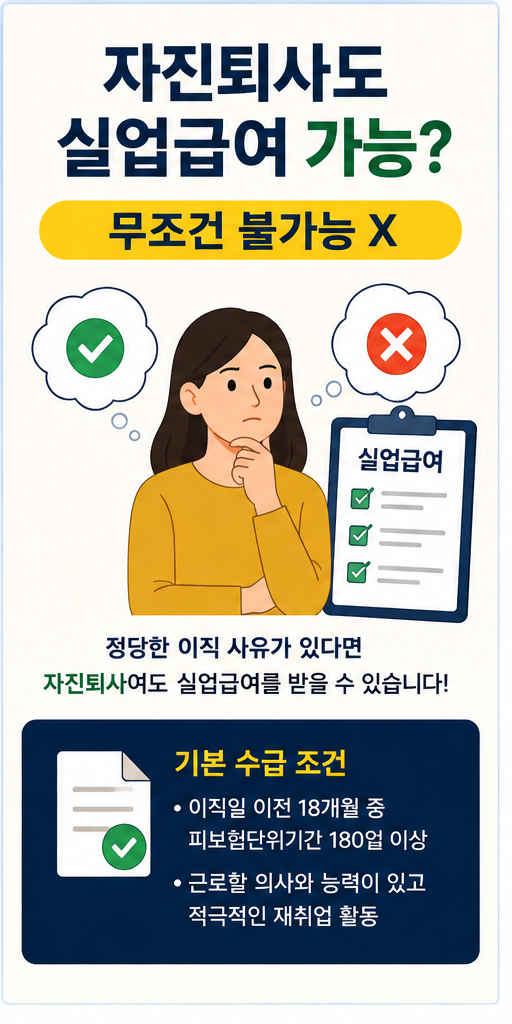 자진퇴사도 실업급여 가능