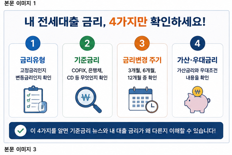 전세대출금리4가지확인