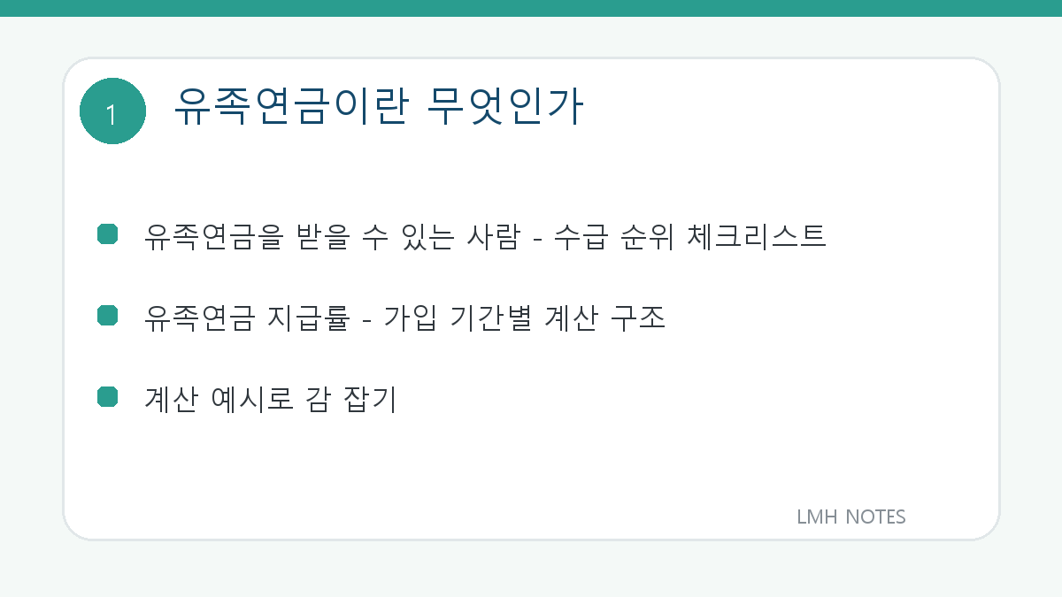 유족연금이란 무엇인가 핵심 내용